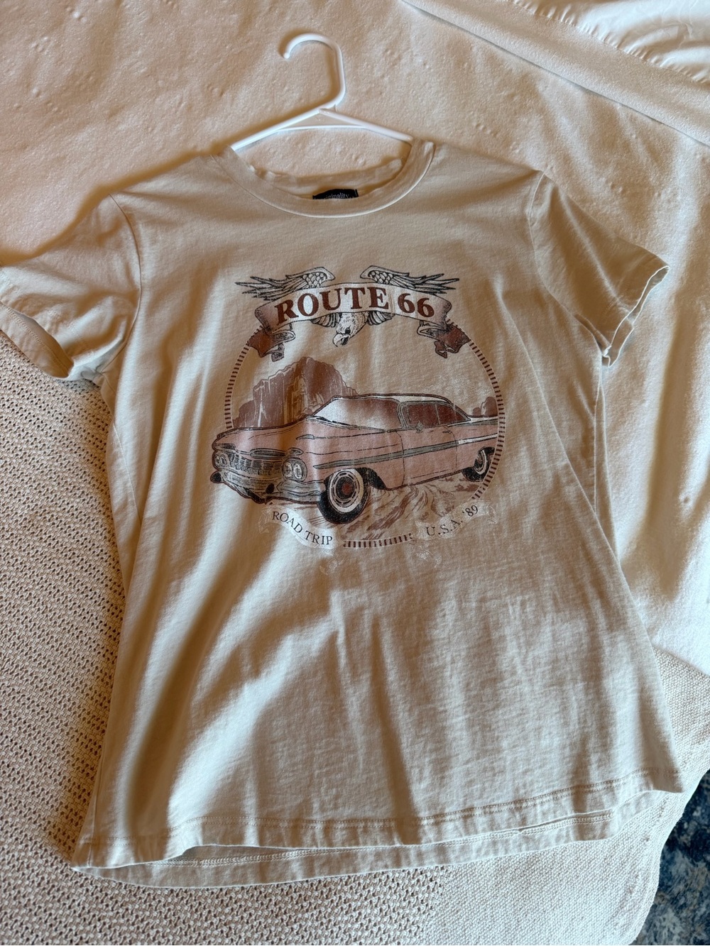 Route 66 Graphic Tee - Beige